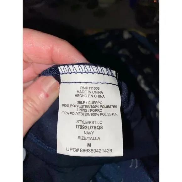 Lily Rose size Medium GUC Blue GUC Lined Dress with Birds Button Closure - Picture 10 of 12